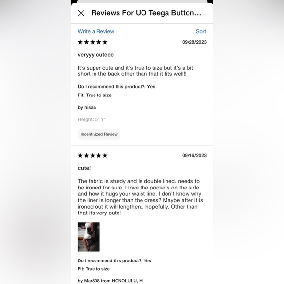 Urban Outfitters Teega Button Mini Dress (NEW) super cute & with pockets!! - Picture 8 of 12